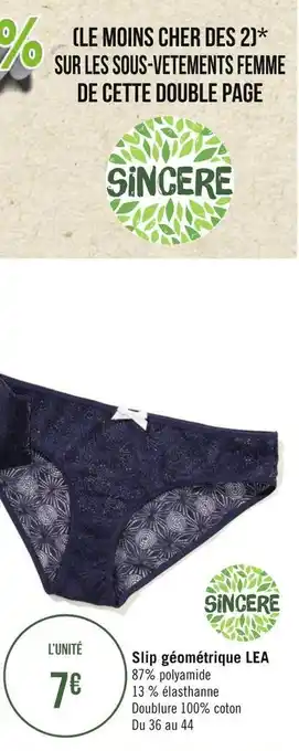 Sincère slip géométrique lea