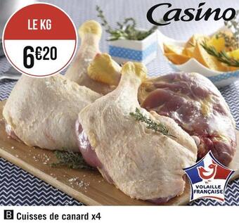 Géant Casino Casino cuisses de canard x4 offre