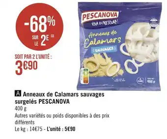 Géant Casino Pescanova anneaux de calamars sauvages surgelés offre