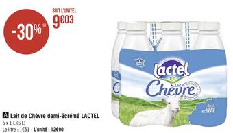 Géant Casino Lactel lait de chèvre demi-écrémé offre