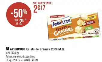 Apéricube apericube eclats de graines 20% m.g.