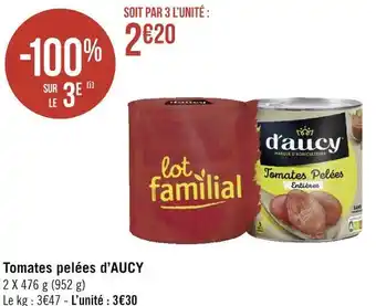 Géant Casino D’aucy tomates pelées offre
