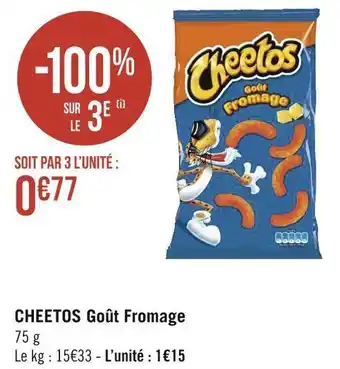 Géant Casino Cheetos cheetos goût fromage offre
