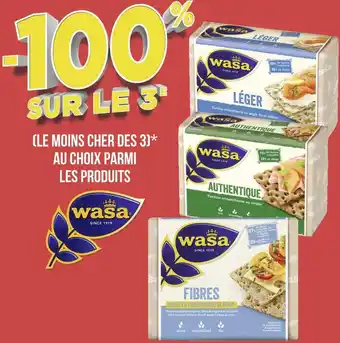 Géant Casino Wasa bon plan au choix parmi les produits wasa offre