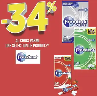 Géant Casino Freedent bon plan sur une sélection de produits freedent offre