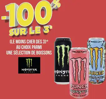 Géant Casino Monster bon plan une sélection de boissons de la marque monster offre