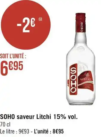 Soho soho saveur litchi 15% vol.