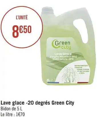 Géant Casino Lave glace -20 degrés green city offre