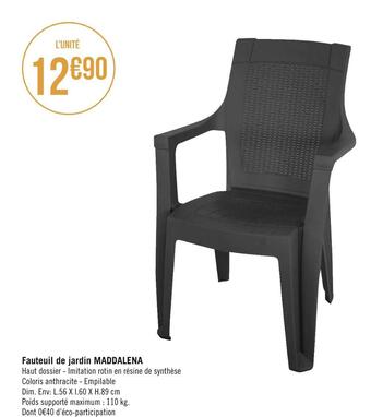 Géant Casino Fauteuil de jardin offre