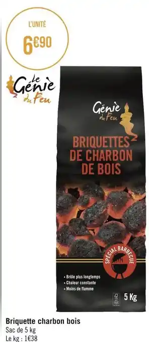 Briquette charbon bois