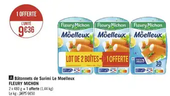 Géant Casino Fleury michon bâtonnets de surimi le moelleux offre