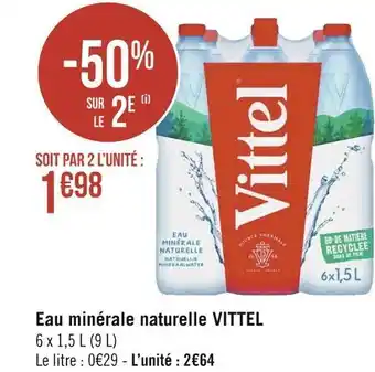 Géant Casino Vittel eau minérale naturelle offre