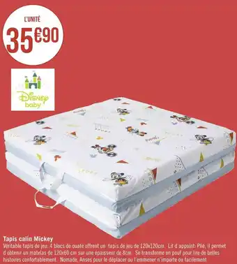 Géant Casino Disney baby tapis calin mickey offre