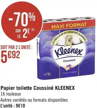 Géant Casino Kleenex papier toilette coussiné offre