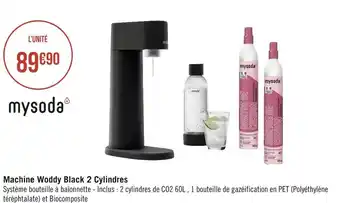 Mysoda machine woddy black 2 cylindres