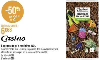 Casino écorces de pin maritime 50l