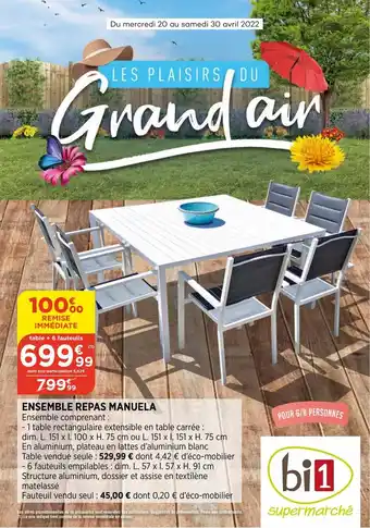 Bi1 Ensemble repas manuela offre