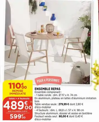 Bi1 Ensemble repas offre