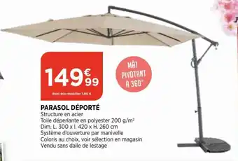 Parasol déporté