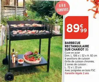 Bi1 Barbecue rectangulaire sur chariot offre
