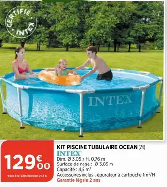 Bi1 Kit piscine tubulaire ocean offre