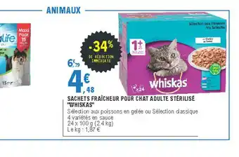 E.Leclerc Sachets Fraîcheur Pour Chat Adulte Stérilisé offre