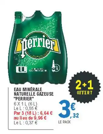 E.Leclerc Eau Minérale Naturelle Gazeuse offre