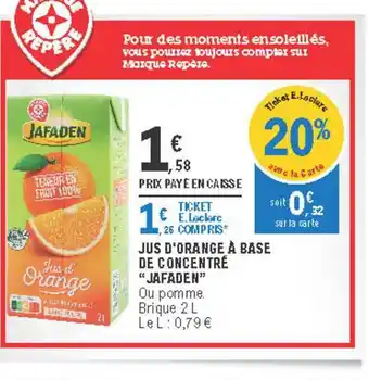 E.Leclerc Jus D'orange à Base De Concentré offre