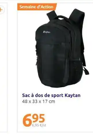 Action Sac à dos offre