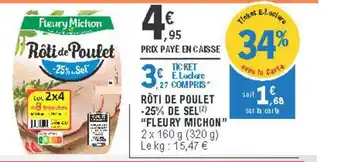 E.Leclerc Rôti De Poulet -25% De Sel  offre