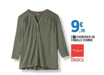 E.Leclerc Chemisier En Maille Femme Tissaia Basics offre