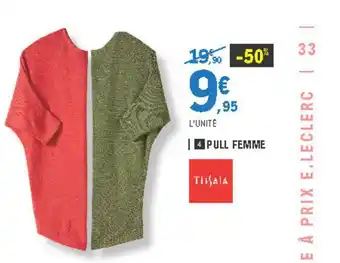 E.Leclerc Pull Femme Tissaia offre