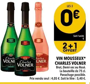 Supeco Charles volner vin mousseux offre