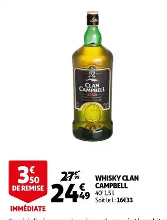 Auchan Clan campbell whisky offre
