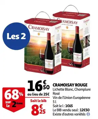 Auchan Cramoisay cramoisay rouge offre
