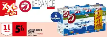 Auchan Auchan lait demi-écrémé offre