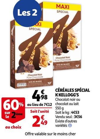 Auchan Kellogg's céréales spécial k offre