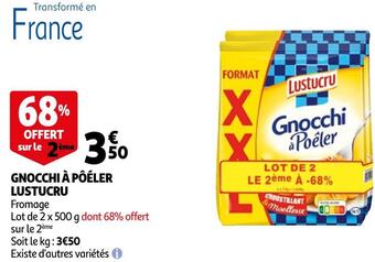 Auchan Lustucru gnocchi à pôéler offre