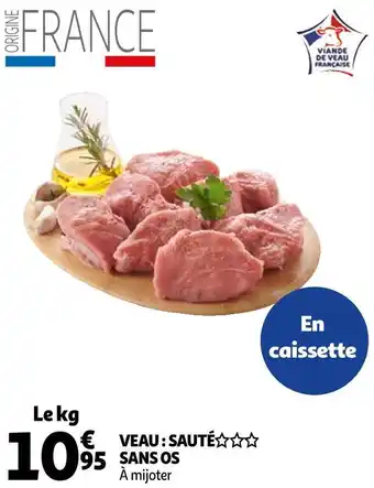 Auchan Veau : sauté sans os offre