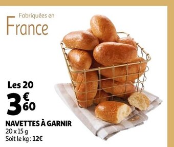 Auchan Navettes à garnir offre