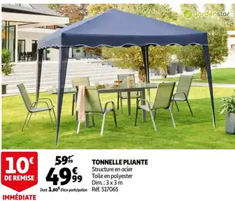 Auchan Gardenstar tonnelle pliante offre