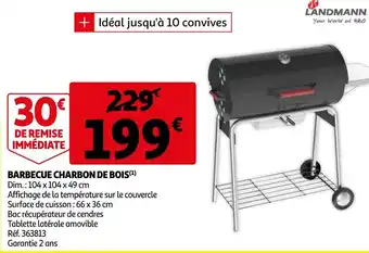 Auchan Landmann barbecue charbon de bois offre