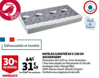 Auchan Auchan baby matelas climatisé offre
