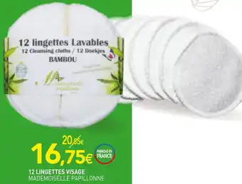 naturéO Mademoiselle papillonne 12 lingettes visage offre