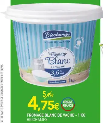 naturéO Biochamps fromage blanc de vache offre