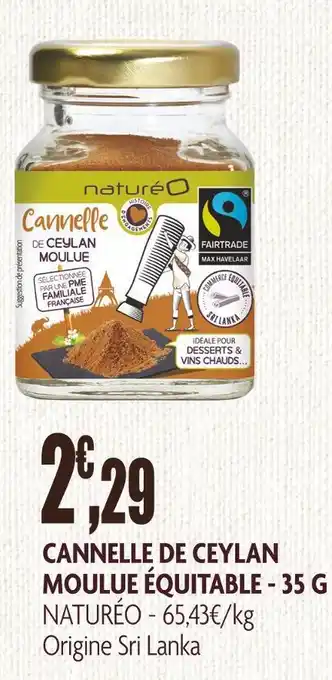 naturéO Naturéo cannelle de ceylan moulue équitable offre