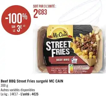 Géant Casino Mc cain beef bbq street fries surgelé offre