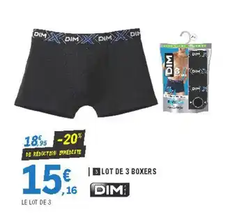 E.Leclerc Lot De 3 Boxers Dim offre