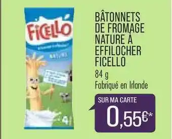 Match Bâtonnets De Fromage Nature à Effilocher Ficello offre