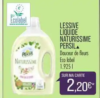 Match Lessive Liquide Naturissime Persil offre